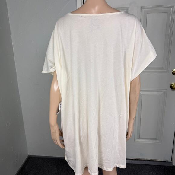 NEW Torrid Women's Shirt Top 4X Eyelet Scoop neck Casual Cotton Boho Relaxed S3 - Picture 4 of 6